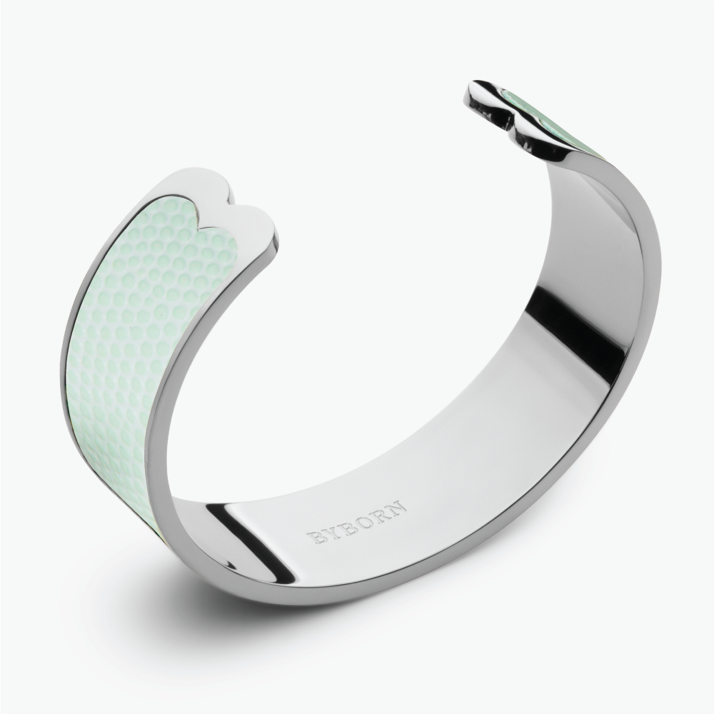 BIG BANGLE BRACELET Soft Turquoise Silver