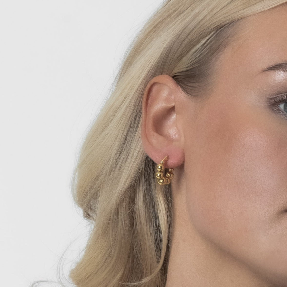 BUBBLE HOOPS EARRINGS Gold