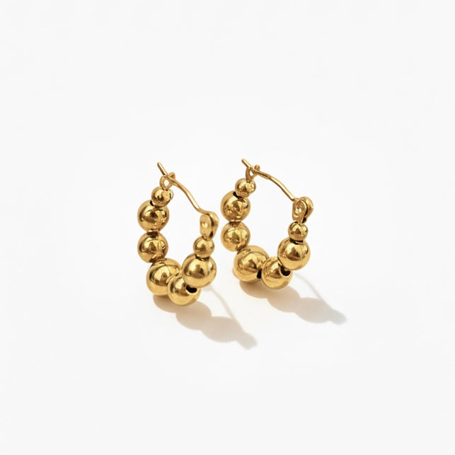 BUBBLE HOOPS EARRINGS Gold