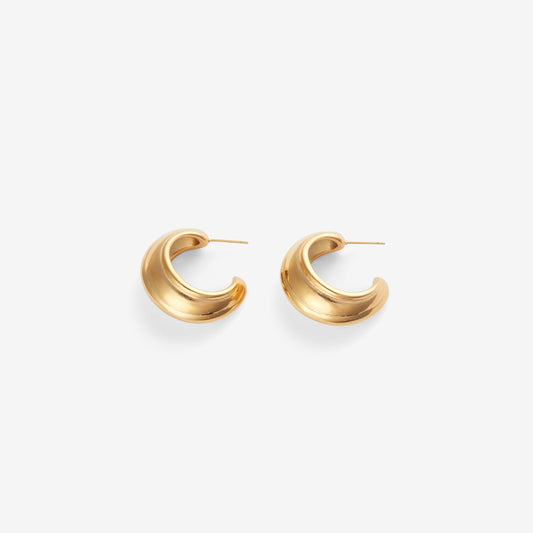 BOLD HOOPS EARRINGS Gold