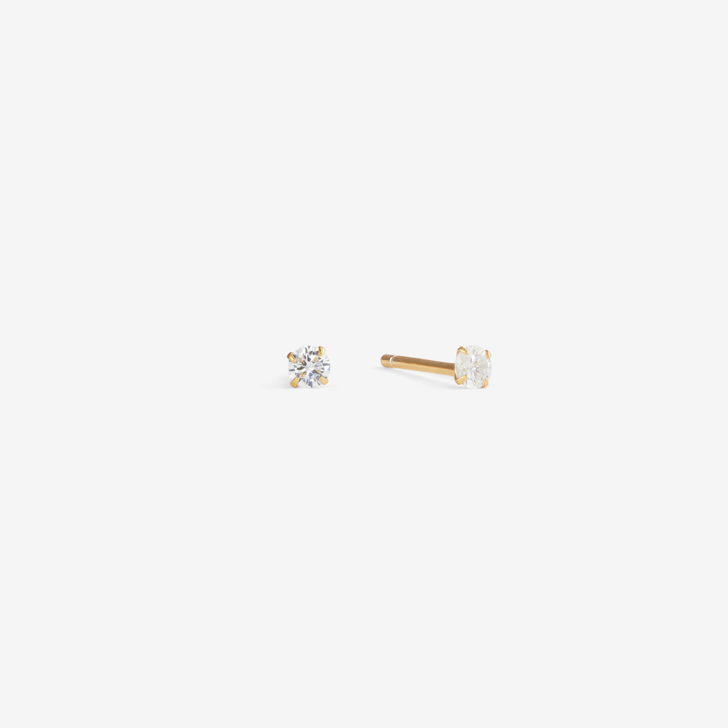 STUD EARRINGS Gold 2 mm