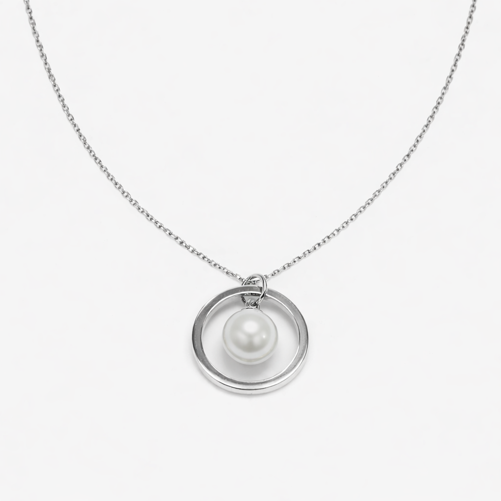 PEARL DROP NECKLACE Silver