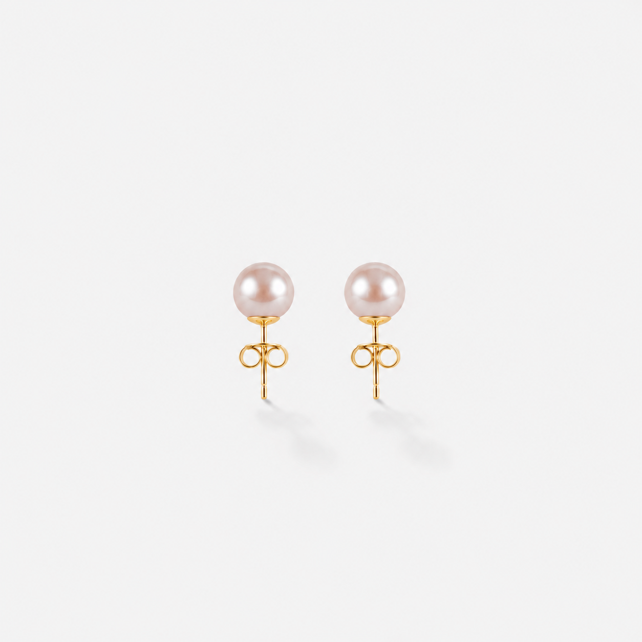 PINK PEARL STUDS Gold