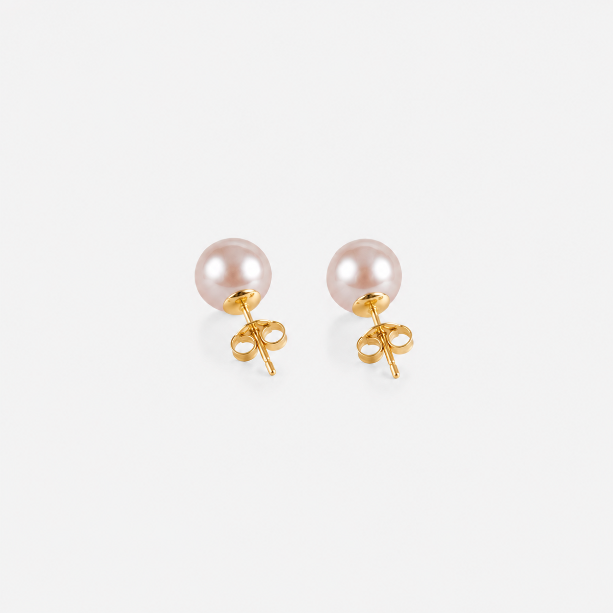 PINK PEARL STUDS Gold
