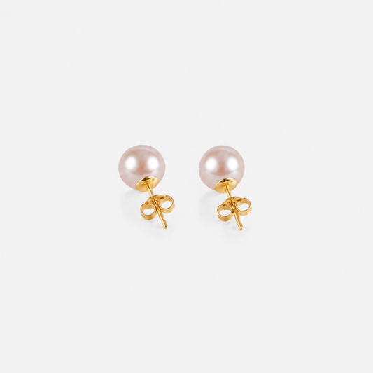PINK PEARL STUDS Gold