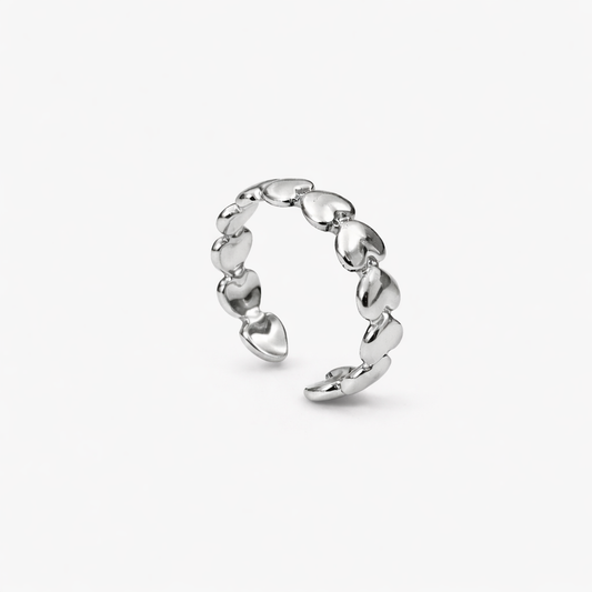 ETERNITY HEARTS RING Silver