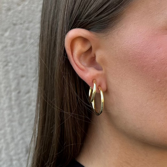 MEDIUM HOOPS EARRINGS Gold