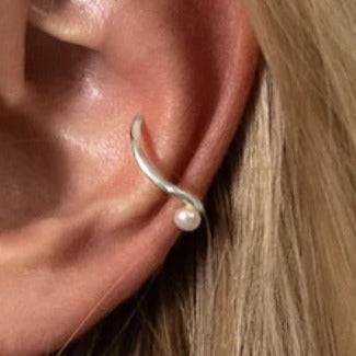 EAR CUFF WITH PEARL Silver