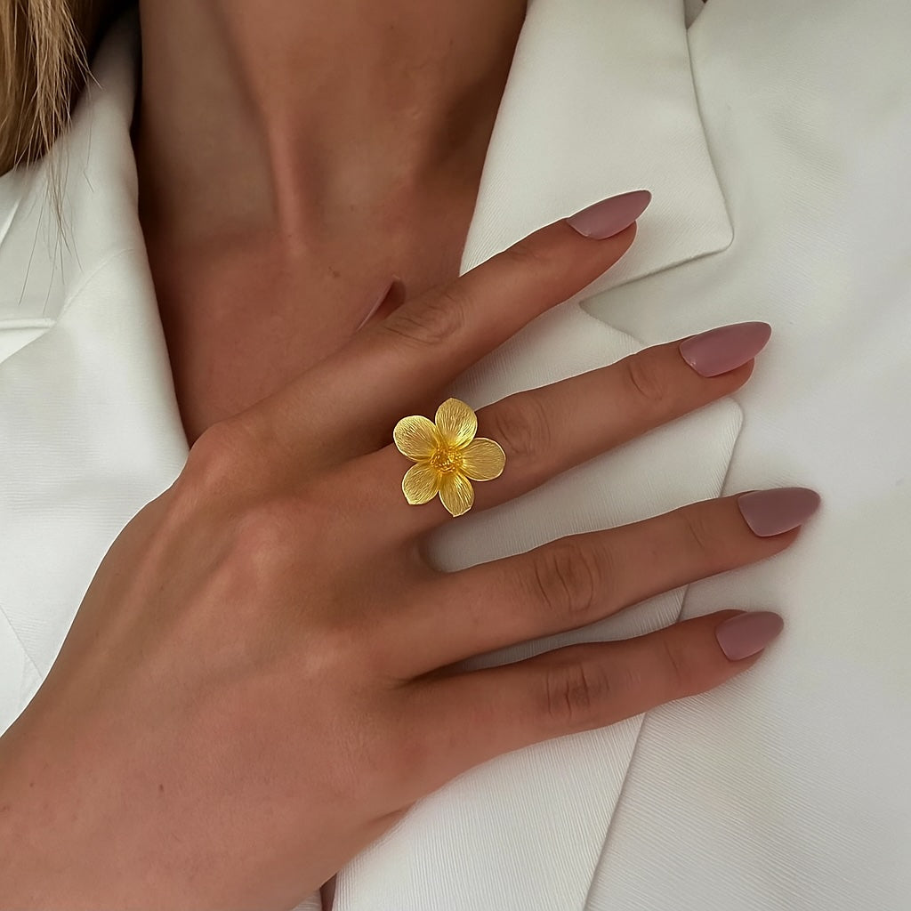 MIDI FLOWER RING Gold