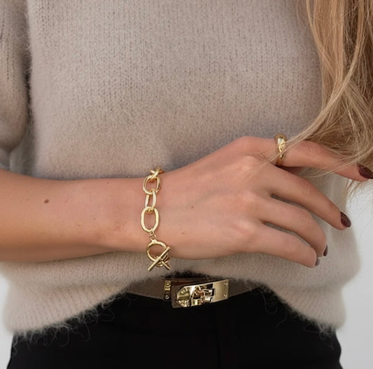 OVAL LINK BRACELET Gold