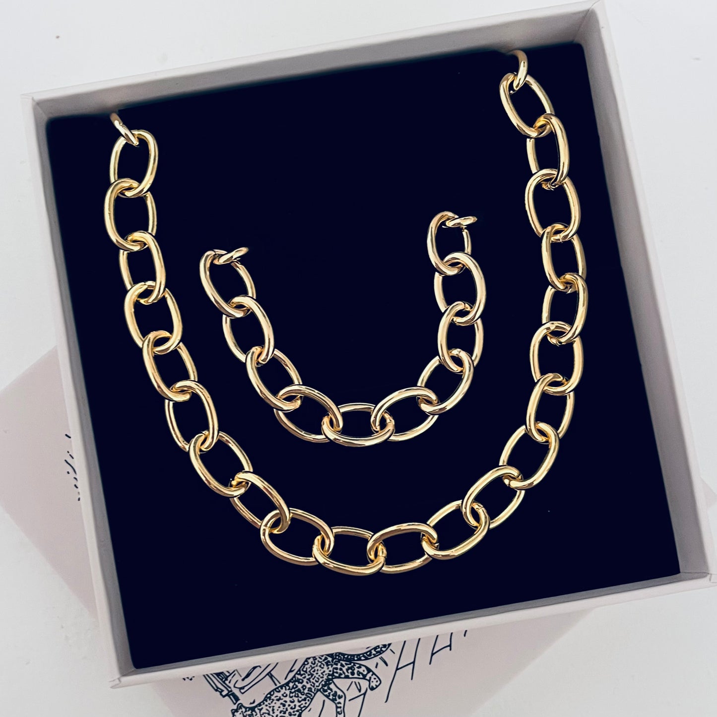 OVAL LINK SET Gold