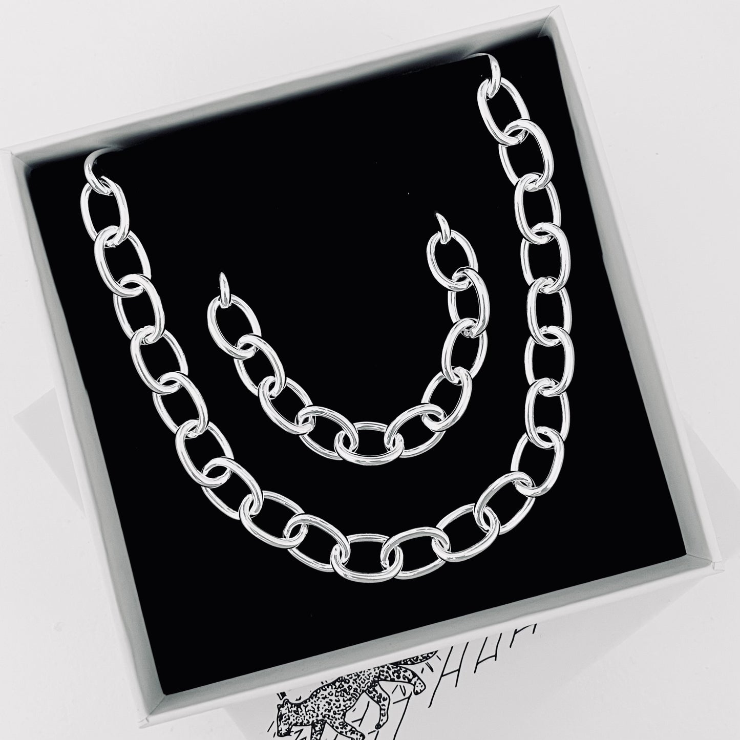 OVAL LINK SET Silver
