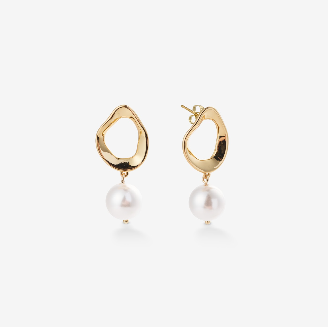 UNIQUE PEARL DROP EARRINGS Gold