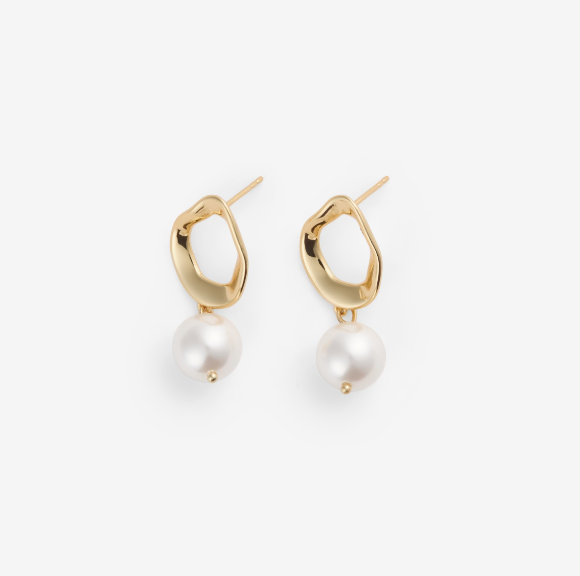 UNIQUE PEARL DROP EARRINGS Gold