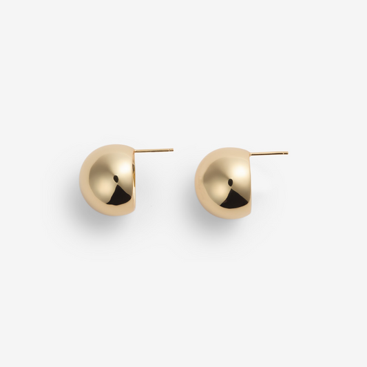 GLOSSY GLOBE EARRINGS Gold