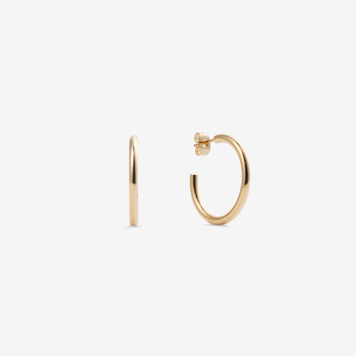 MEDIUM HOOPS EARRINGS Gold