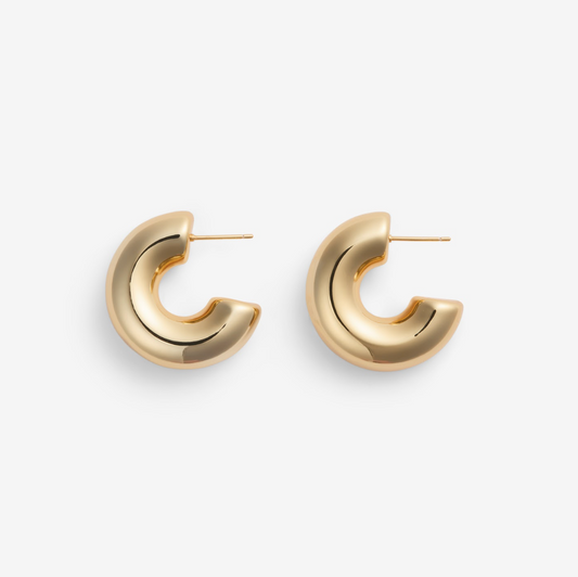 HALF BOLD HOOPS Gold