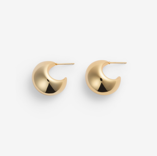 CHUNKY MOON EARRINGS Gold