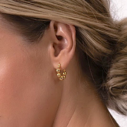 BUBBLE HOOPS EARRINGS Gold
