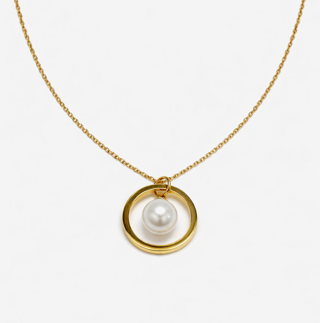 PEARL DROP NECKLACE Gold