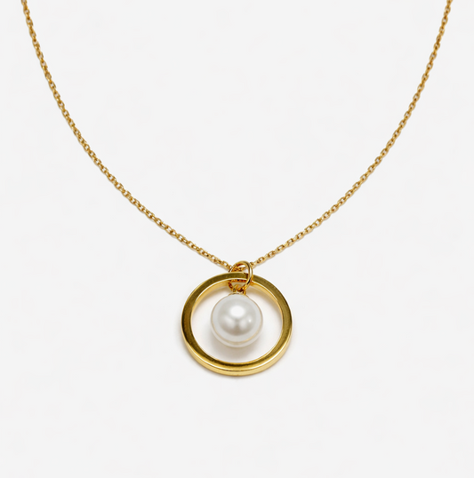 PEARL DROP NECKLACE Gold