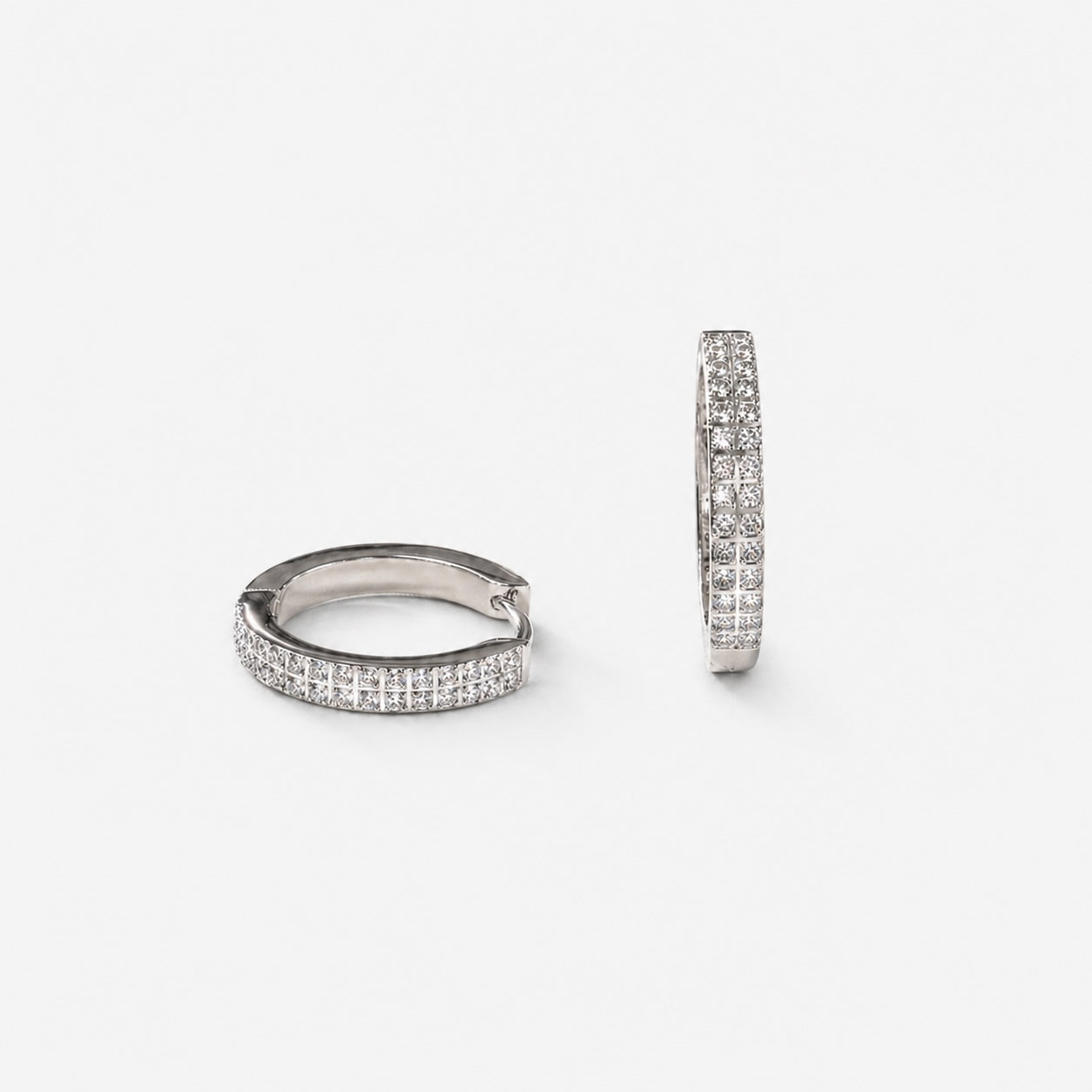 STONE HOOPS Silver 