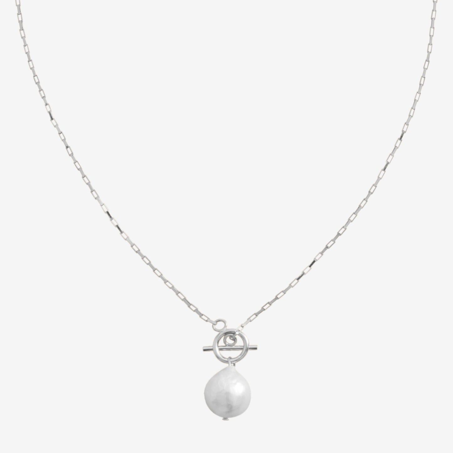 BOLD PEARL NECKLACE Silver