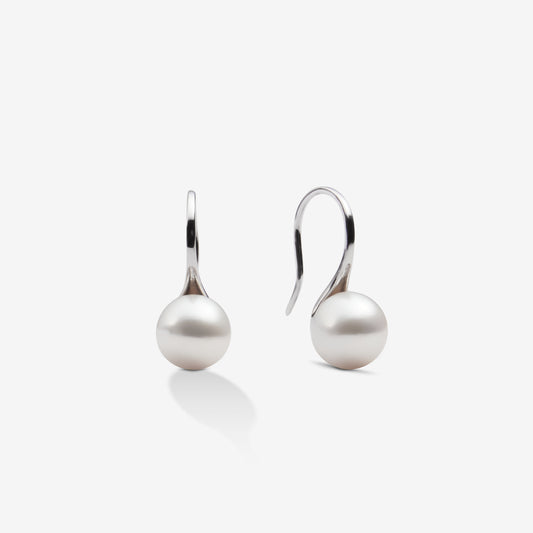 PEARL HOOK EARRINGS Silver