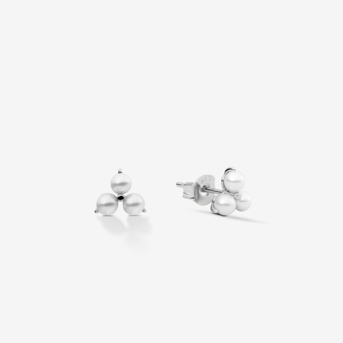 MINI PEARL STUDS EARRINGS Silver