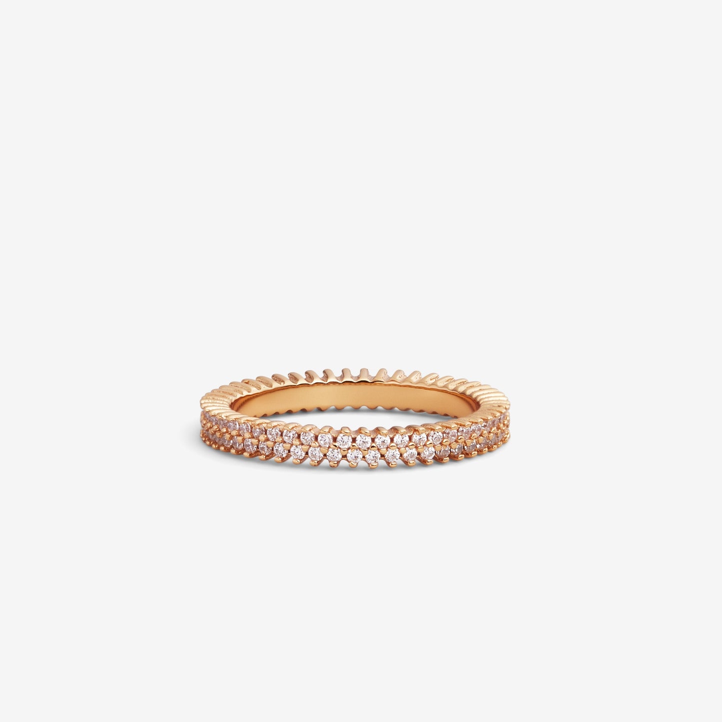 FLAT PAVÉ RING Gold