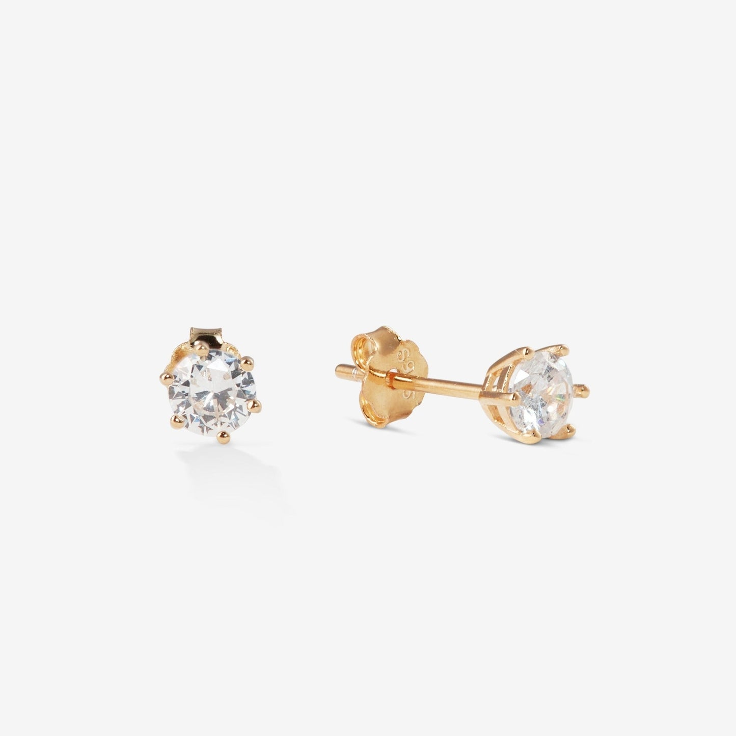 STUD EARRINGS Gold 6 mm