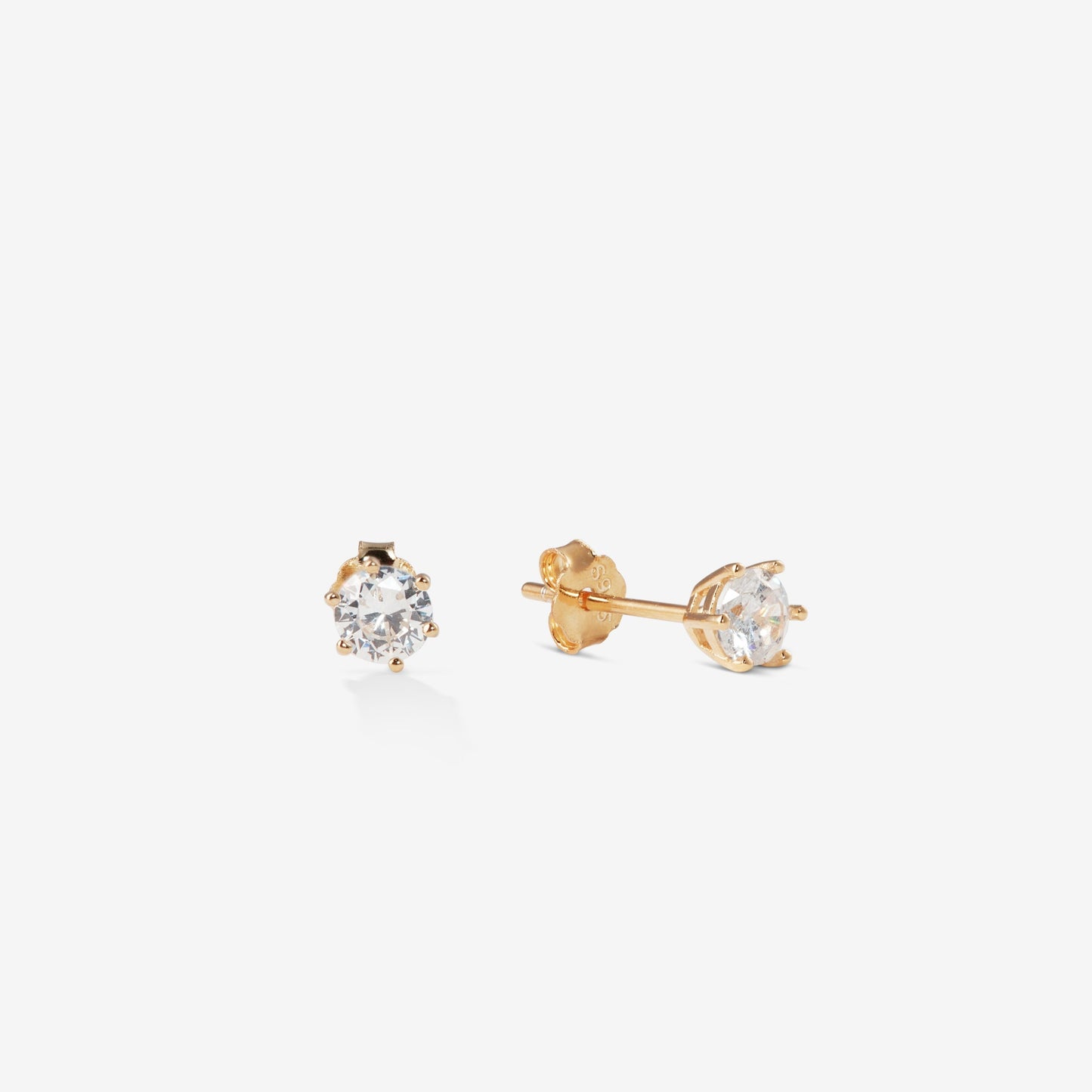 STUD EARRINGS Gold 4 mm