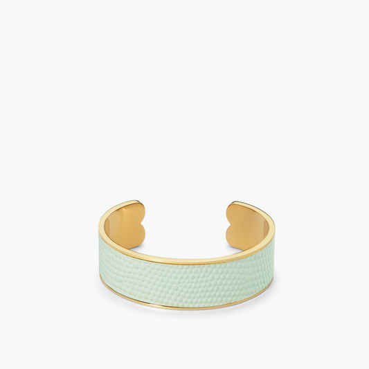 BIG BANGLE BRACELET Soft Turquoise Gold